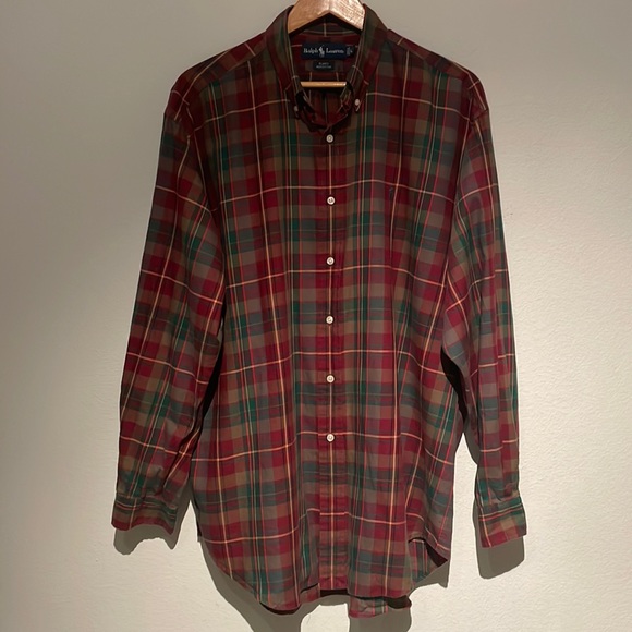 Ralph Lauren Man’s Button Down Shirt Plaid Size L - Picture 2 of 5